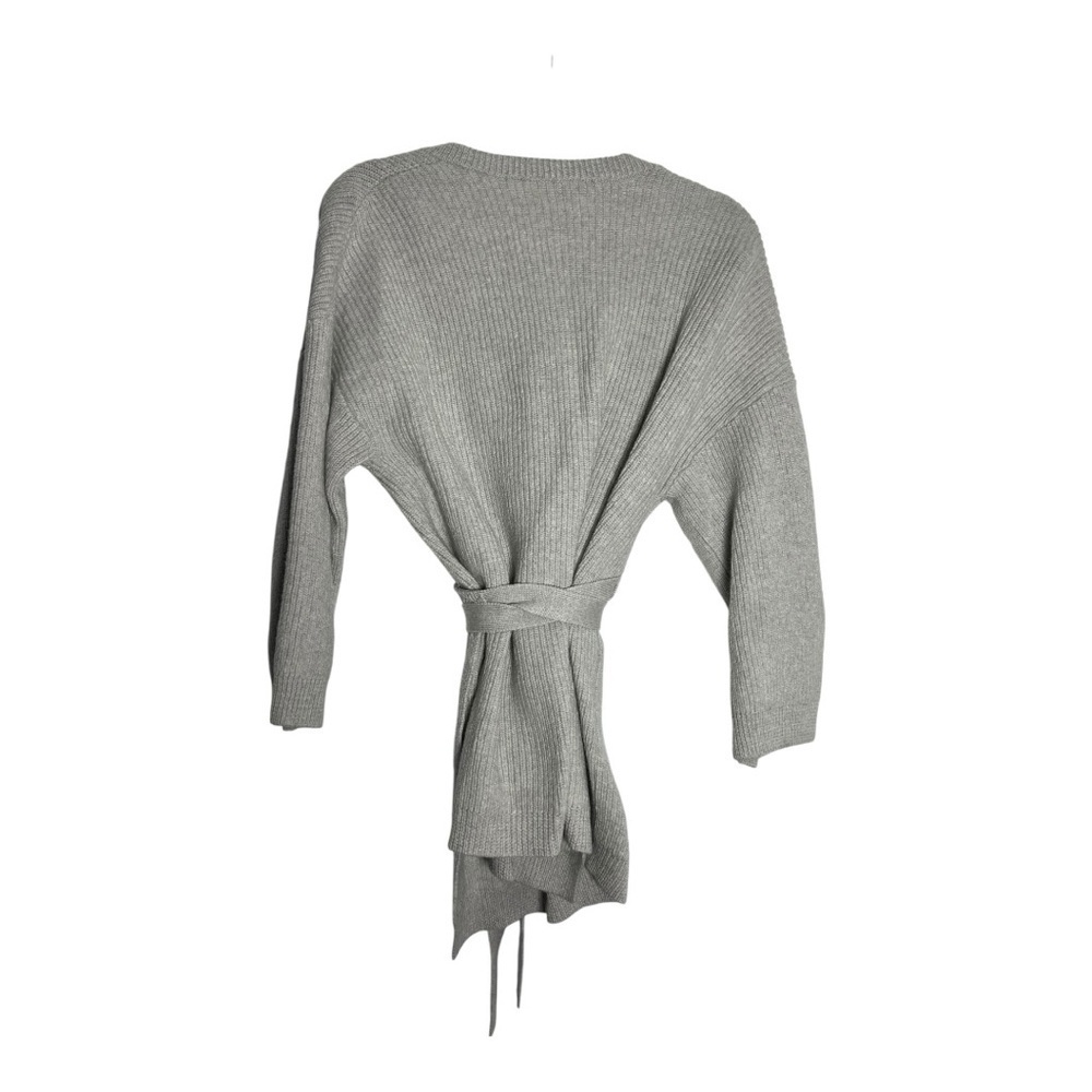Wilfred Free Light Gray Knit wrap shirt - casual top - Size M - Picture 2 of 5